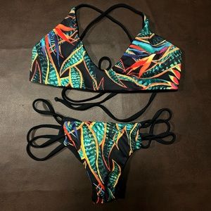 🖤 Tropical Bikini Swimwear Set 🖤